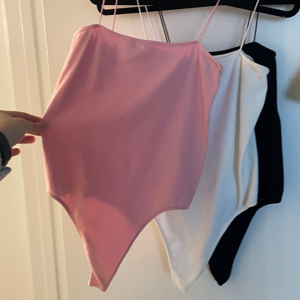 Bundle (3) Pacsun Ribbed Bodysuits Medium
